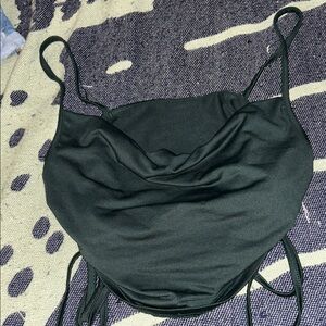 Green Strappy Crop Top